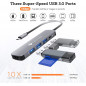 ADAPTATEUR USB-C EN ALUMINIUM NOVOO 5 EN 1