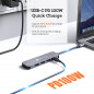 ADAPTATEUR USB-C EN ALUMINIUM NOVOO 5 EN 1