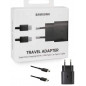 Chargeur Complet Samsung Travel Adapter 25W USB Type-C à Type C + Cable Chargeur Complet Samsung Travel Adapter 25W USB Type-C à Type C + Cable