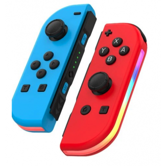 Joycon compatible Nintendo Switch - Bleu et Rouge avec lumière