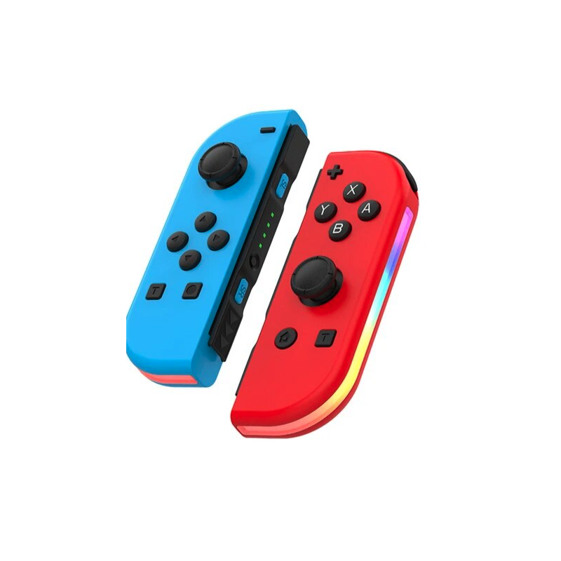 Joycon compatible Nintendo Switch - Bleu et Rouge avec lumière