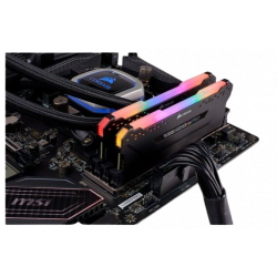 Barrette de RAM DDR4 3200MHz Corsair Vengeance RGB Noir 16Go (2x8Go)
