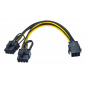 Cable Dédoubleur PCI-Express 8 Pin vers 2 x 8 Pin Cable Dédoubleur PCI-Express 8 Pin vers 2 x 8 Pin