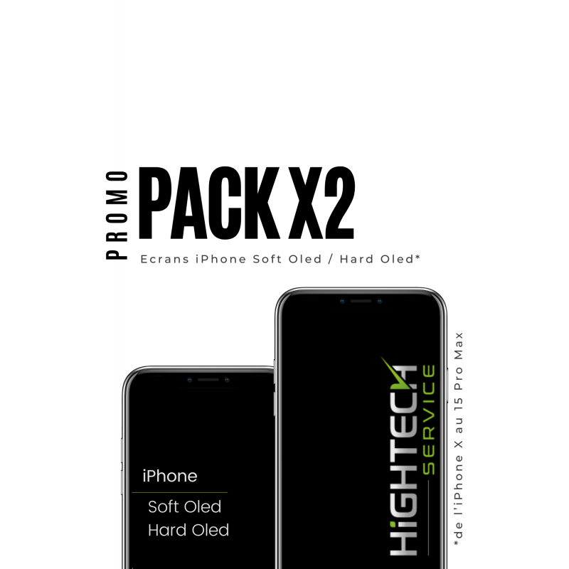 Pack de 2 Ecrans iPhone 14 Pro Max SOFT OLED