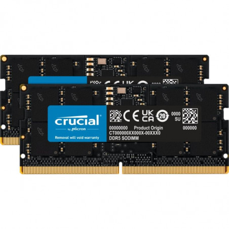 Barrette Mémoire RAM 32GB Crucial 2x16GB KIT CL40 So-Dimm 4800