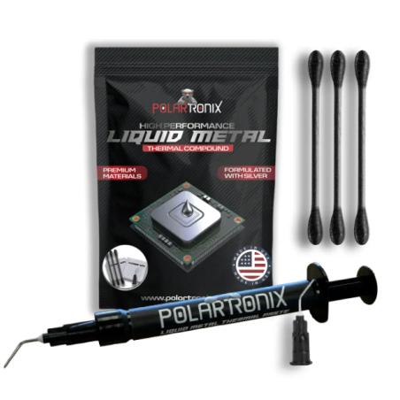Seringue Métal liquide Polar Tronix (1,5g) pour CPU et GPU 130W/mK